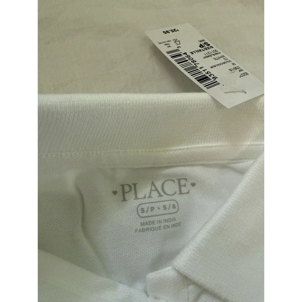 2Pk The Children's Place Polo Shirt Girls S 5/6 White Stretch School Uniform Top